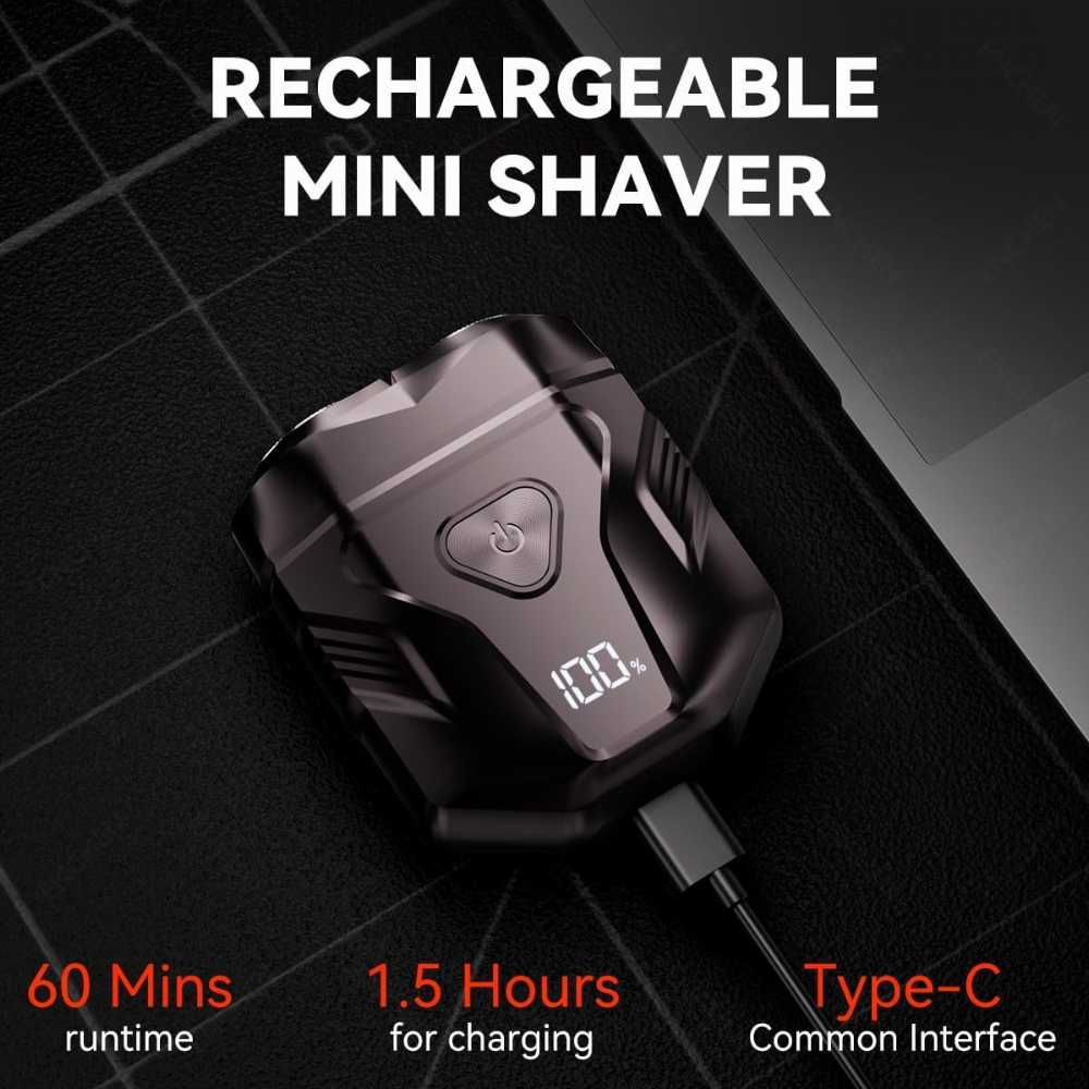 Waterproof Rechargeable Portable Shaver with Multi-Functional Display